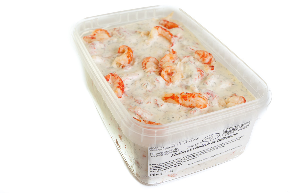 Flusskrebsfleisch-Dillcreme